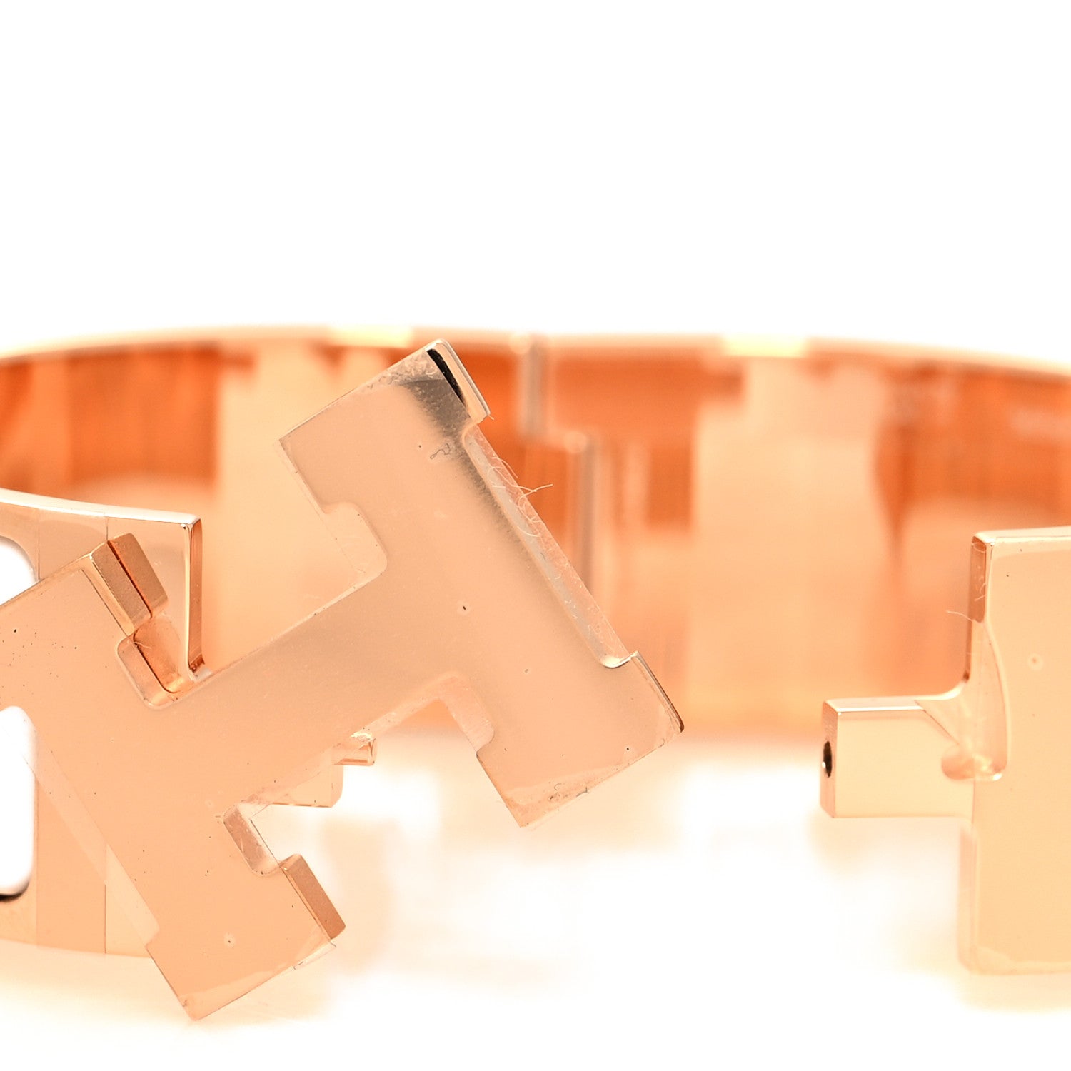 Hermes Enamel Wide Clic Clac H Bracelet PM White 4 of 5