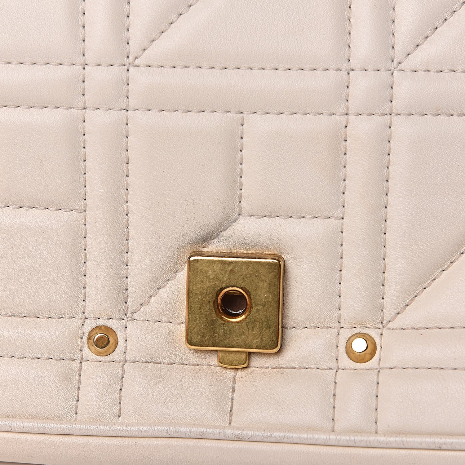 Gucci Calfskin Matelasse Studded Medium GG Marmont Shoulder Bag White 10 of 17