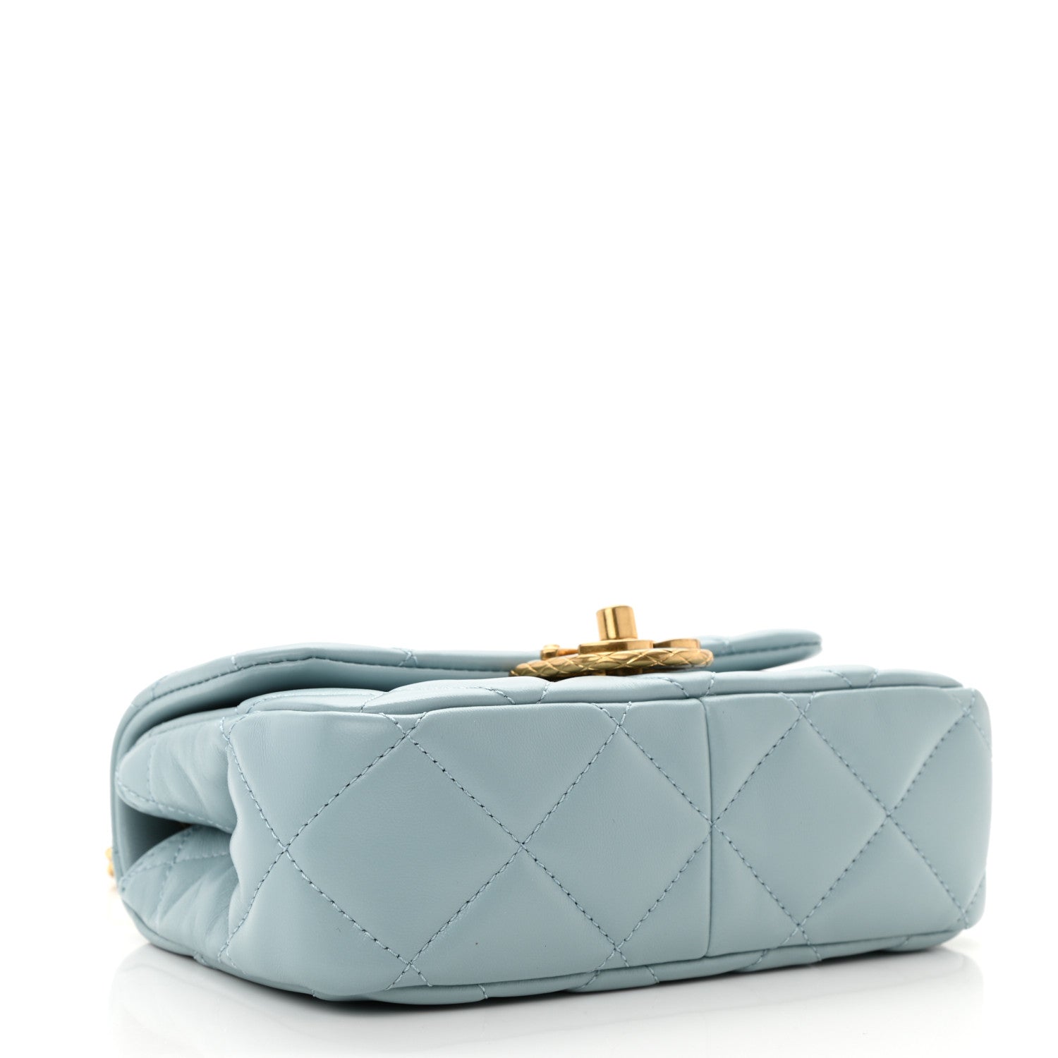 Chanel Lambskin Quilted Mini Flap Light Blue 4 of 11