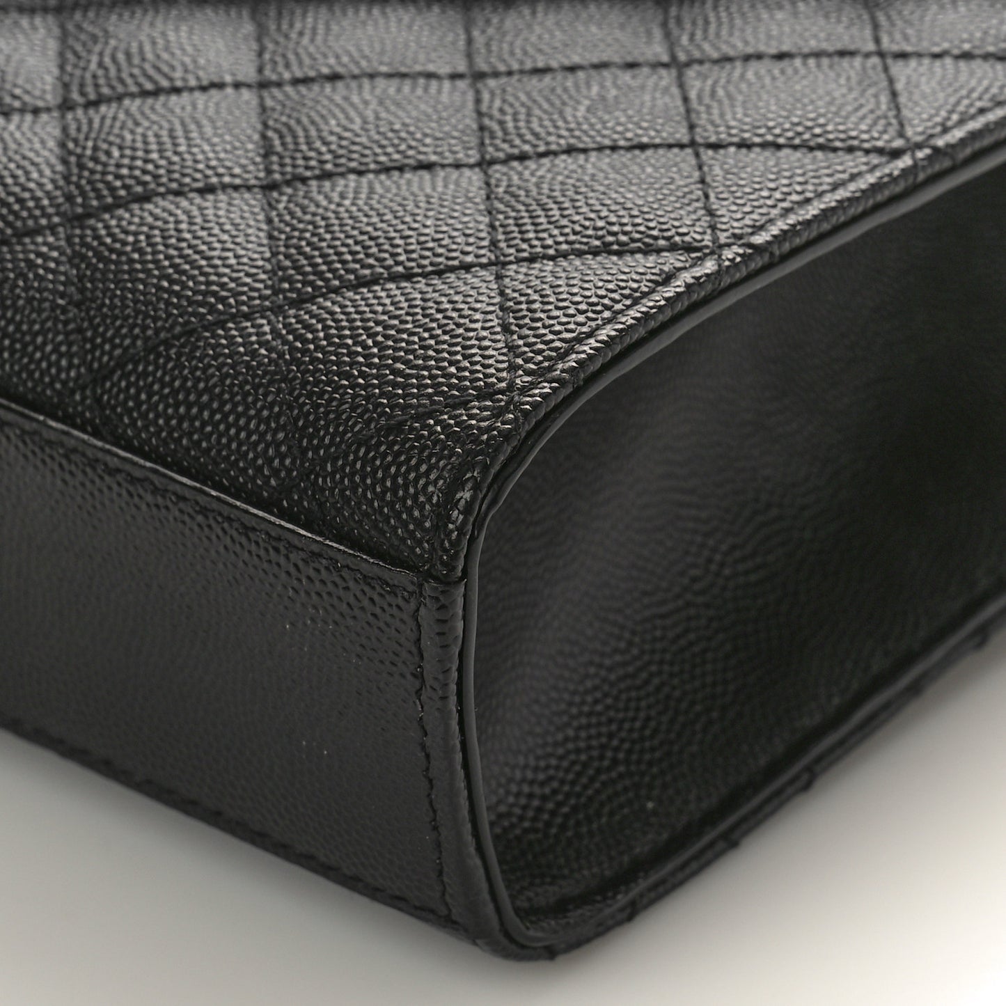 Grain De Poudre Textured Mixed Matelasse Triquilt Medium Monogram Satchel Black