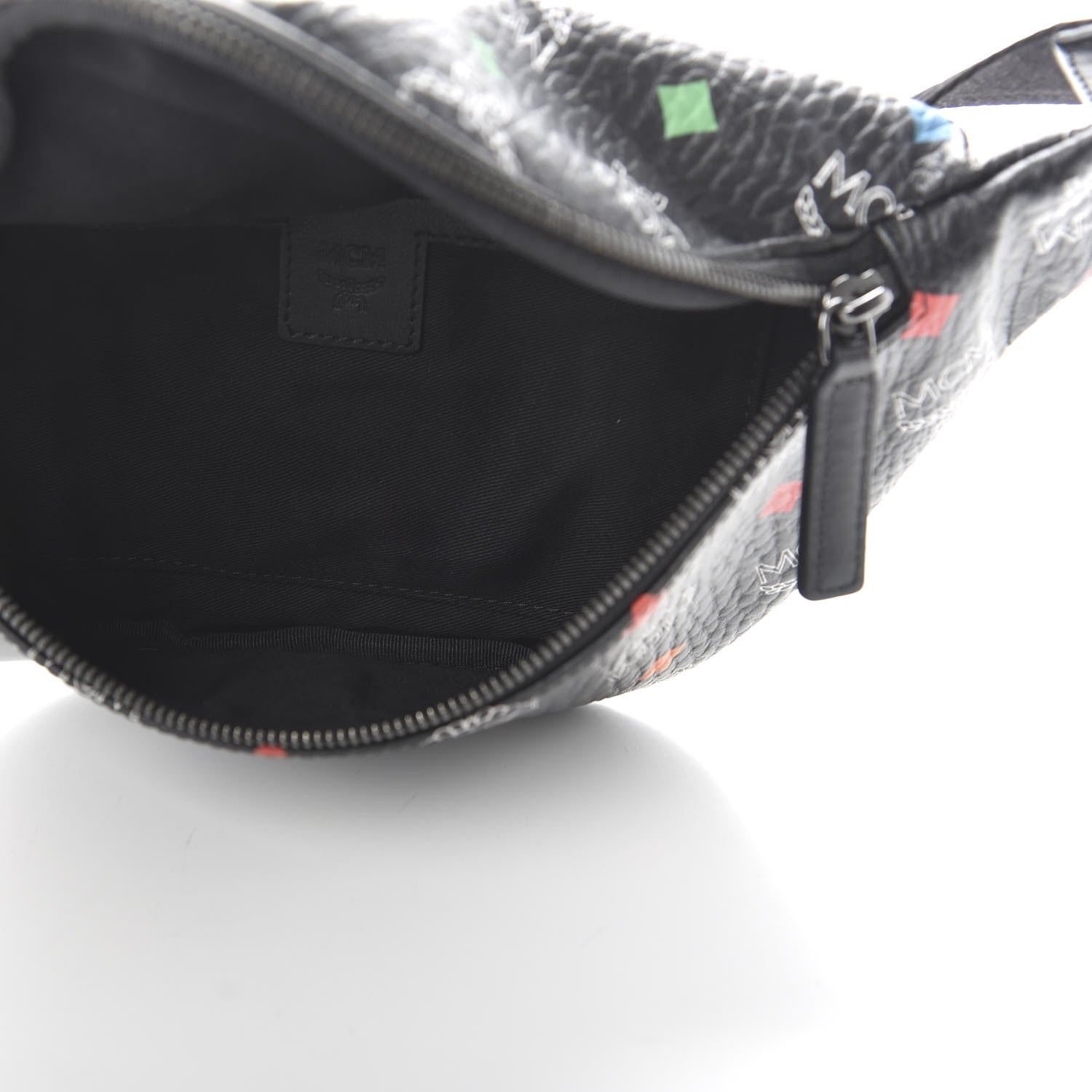 MCM Skyoptic Visetos Small Fursten Belt Bag Diamond Black 5 of 9