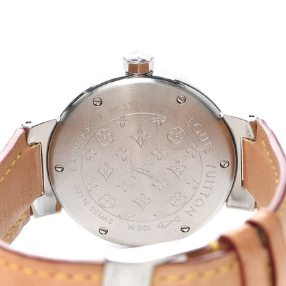 Louis Vuitton Stainless Steel Vachetta 33mm Tambour Quartz Watch 4 of 7