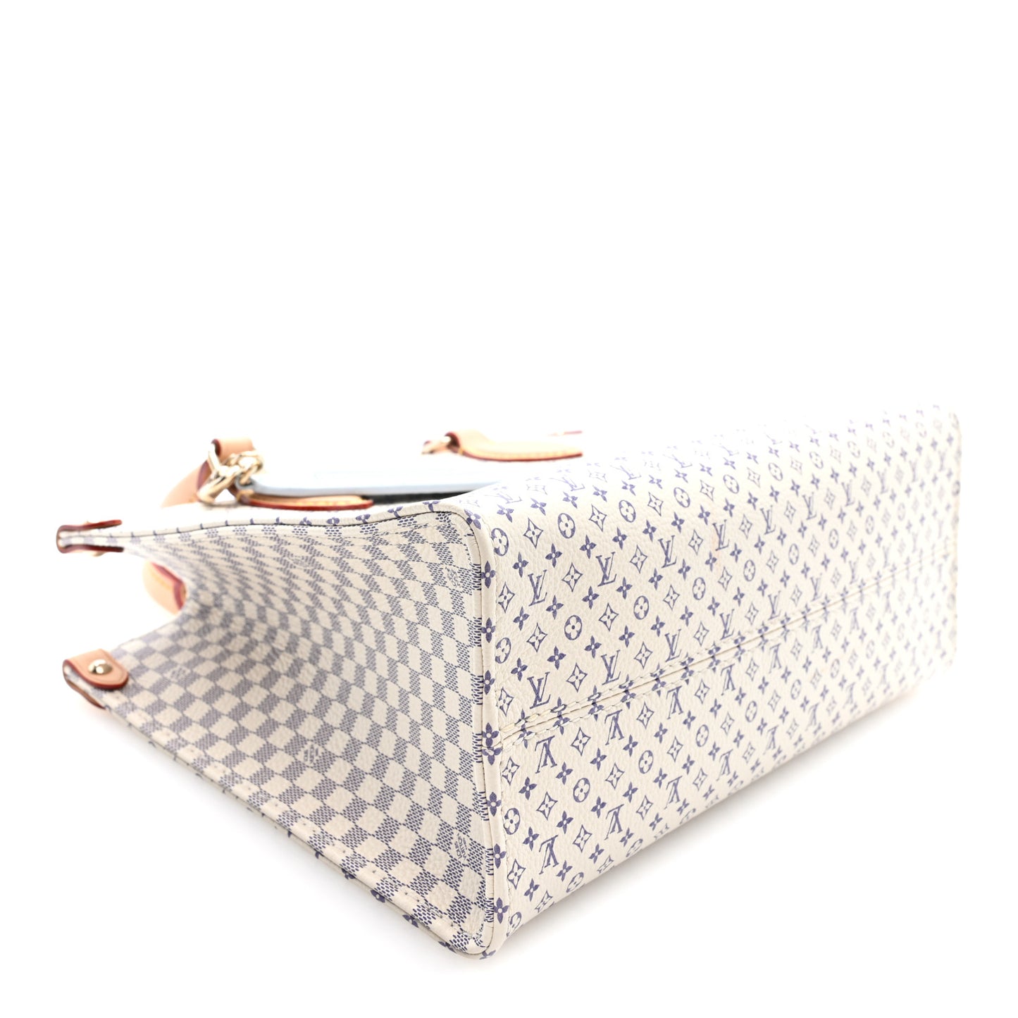 Monogram Damier Calfskin Romance Onthego PM Azure Blue Sand