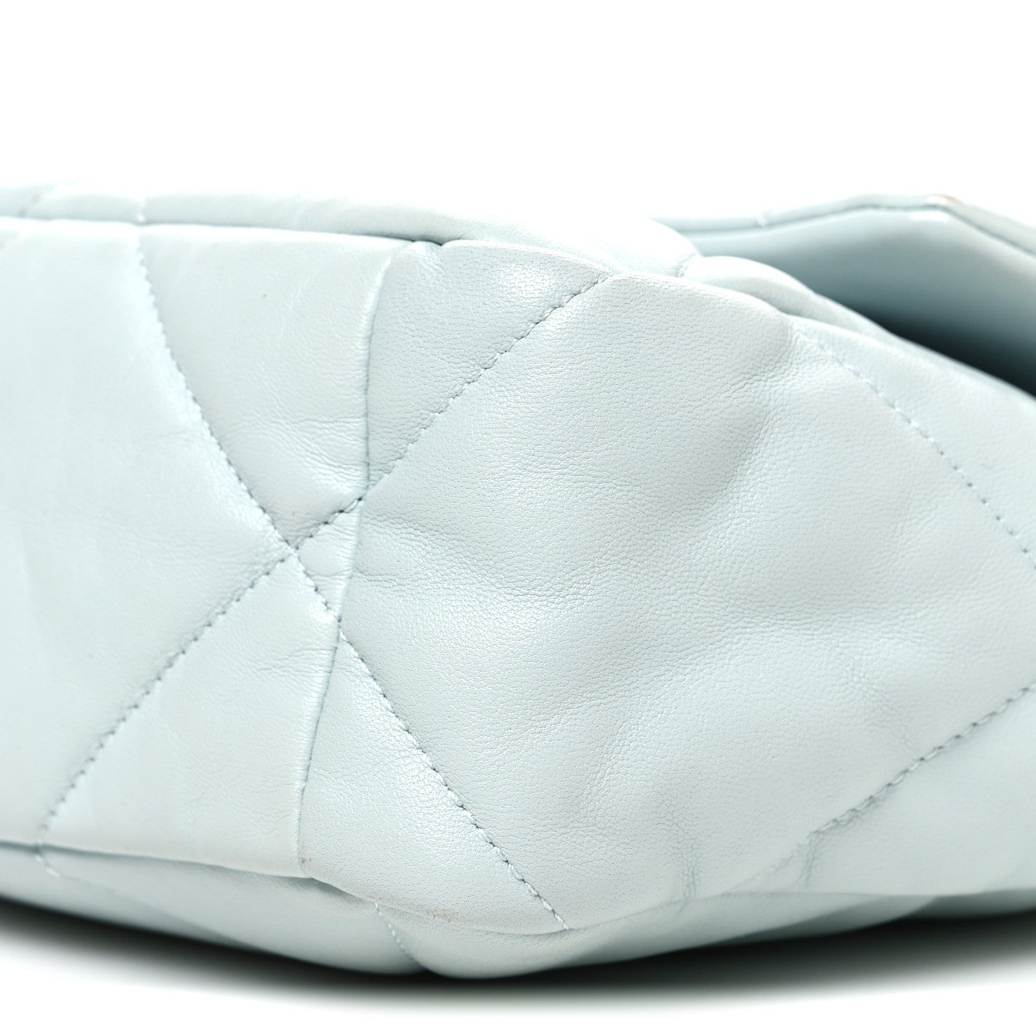 Chanel Lambskin Quilted Large Chanel 19 Flap Light Blue 1884116