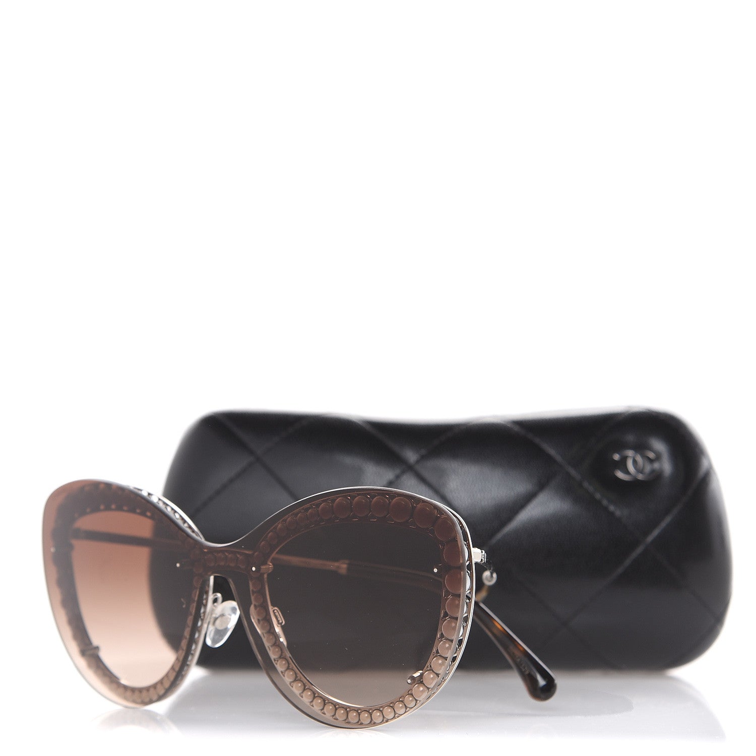 Chanel Acetate Metal Pearl Butterfly Sunglasses 4236-H Brown 6 of 6