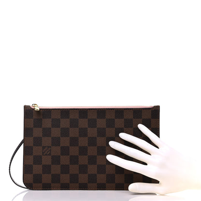 Louis Vuitton Damier Ebene Neverfull MM GM Pochette Rose Ballerine 2 of 6