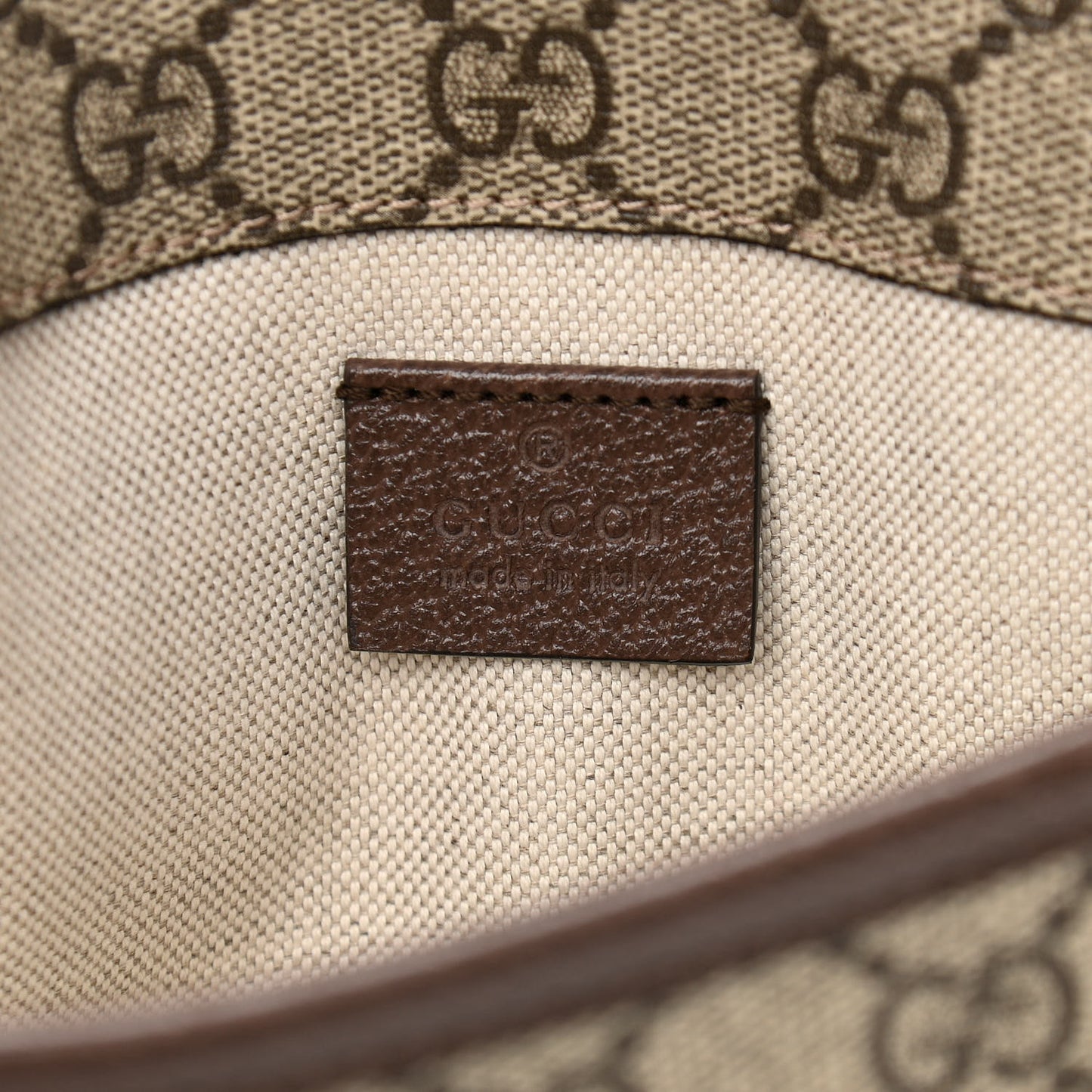 GG Supreme Monogram Neo Vintage Web Belt Bag Brown