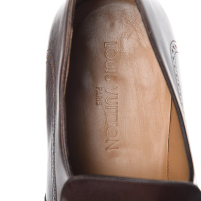 Louis Vuitton Mens Calfskin Brogues Loafers 10.5 Brown 9 of 13