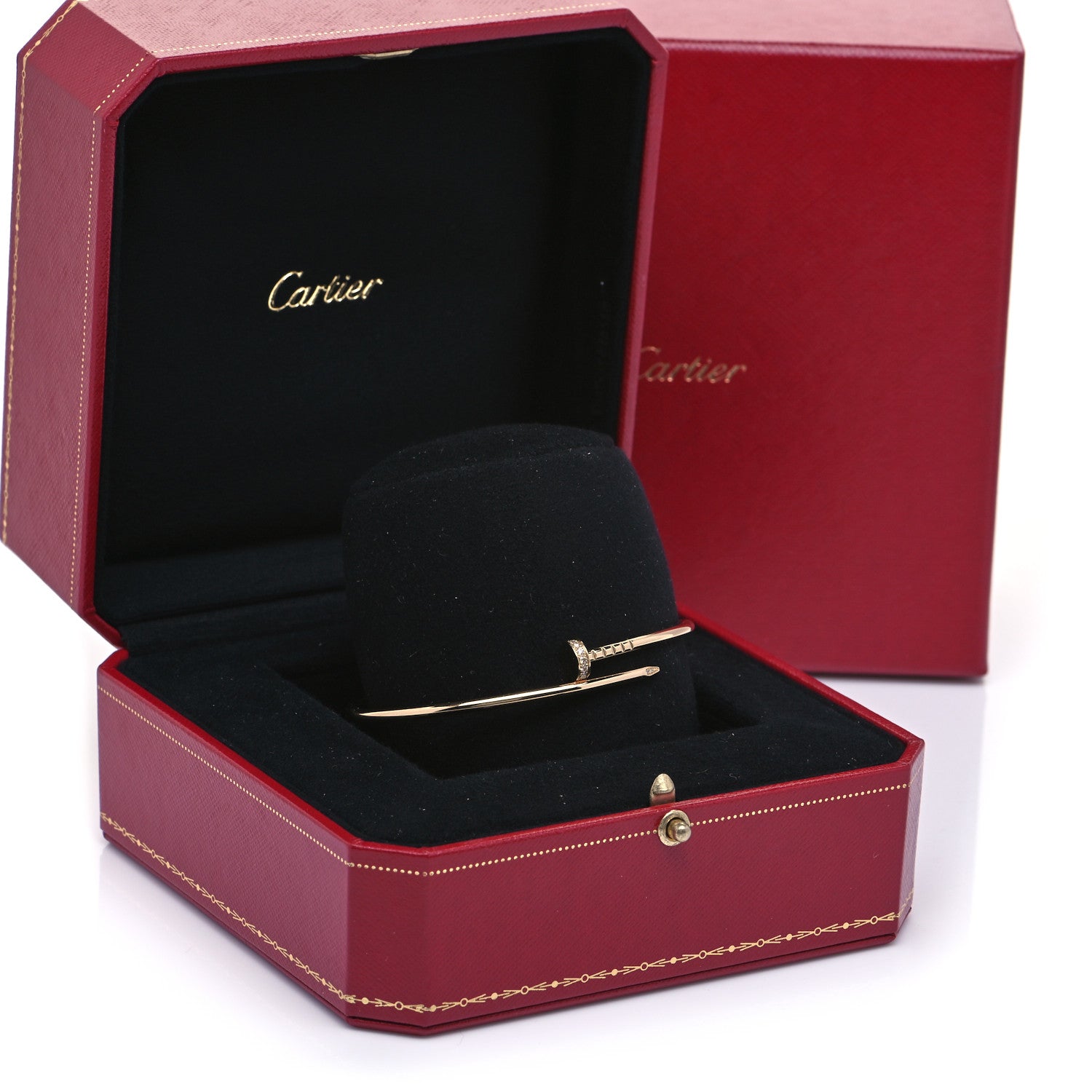 Cartier 18K Yellow Gold Diamond Small Juste Un Clou Bracelet 19 6 of 6