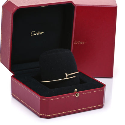 Cartier 18K Yellow Gold Diamond Small Juste Un Clou Bracelet 19 6 of 6