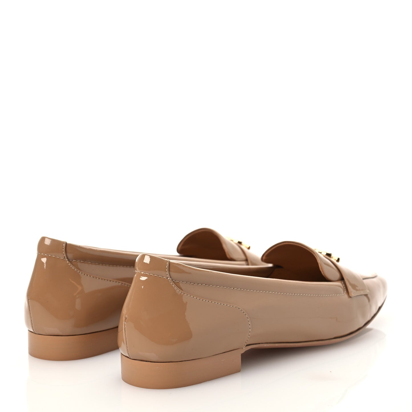 Patent Calfskin CC Loafers 36.5 Brown