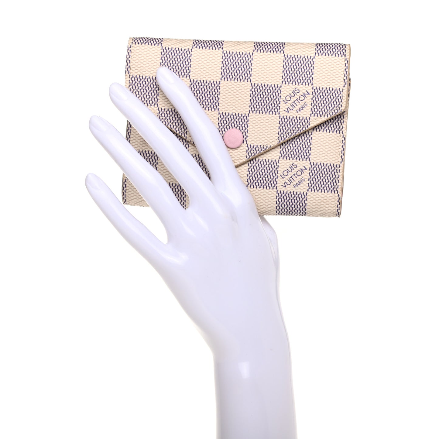 Damier Azur Victorine Wallet Rose Ballerine