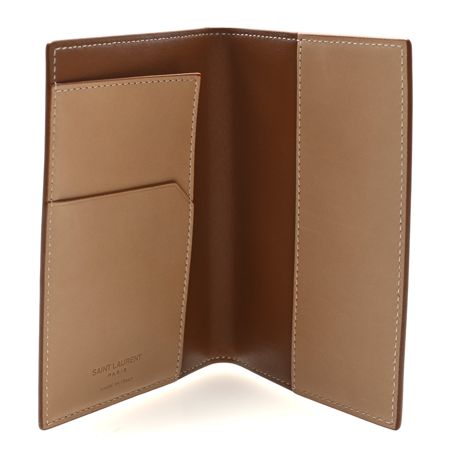 Saint Laurent Smooth Calfskin Passport Holder Beige 5 of 7