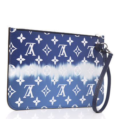 Louis Vuitton Monogram Escale Neverfull MM GM Pochette Blue 3 of 7