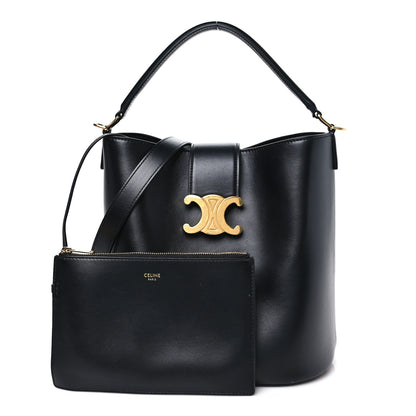 Celine Smooth Calfskin Triomphe Medium Louise Bag Black 3 of 10