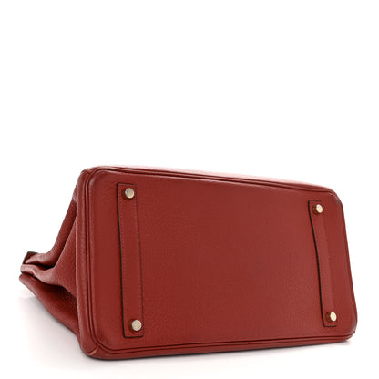 Hermes Taurillon Clemence Birkin 35 Brique 4 of 12
