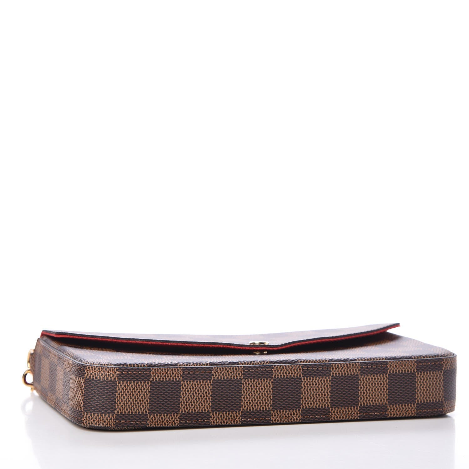 Louis Vuitton Damier Ebene Pochette Felicie Chain Wallet 5 of 9