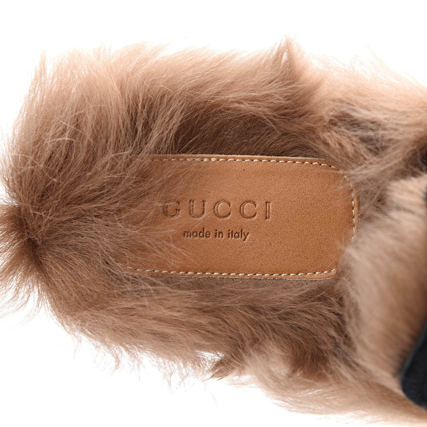 Velvet Fur Womens Princetown Slippers 39 Black
