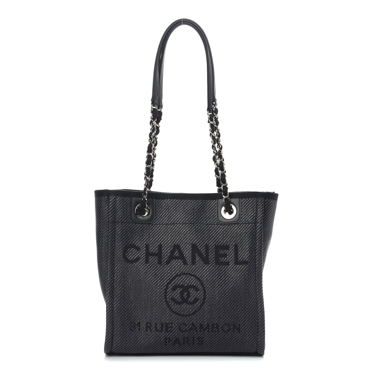 Canvas Mini Deauville Tote Black