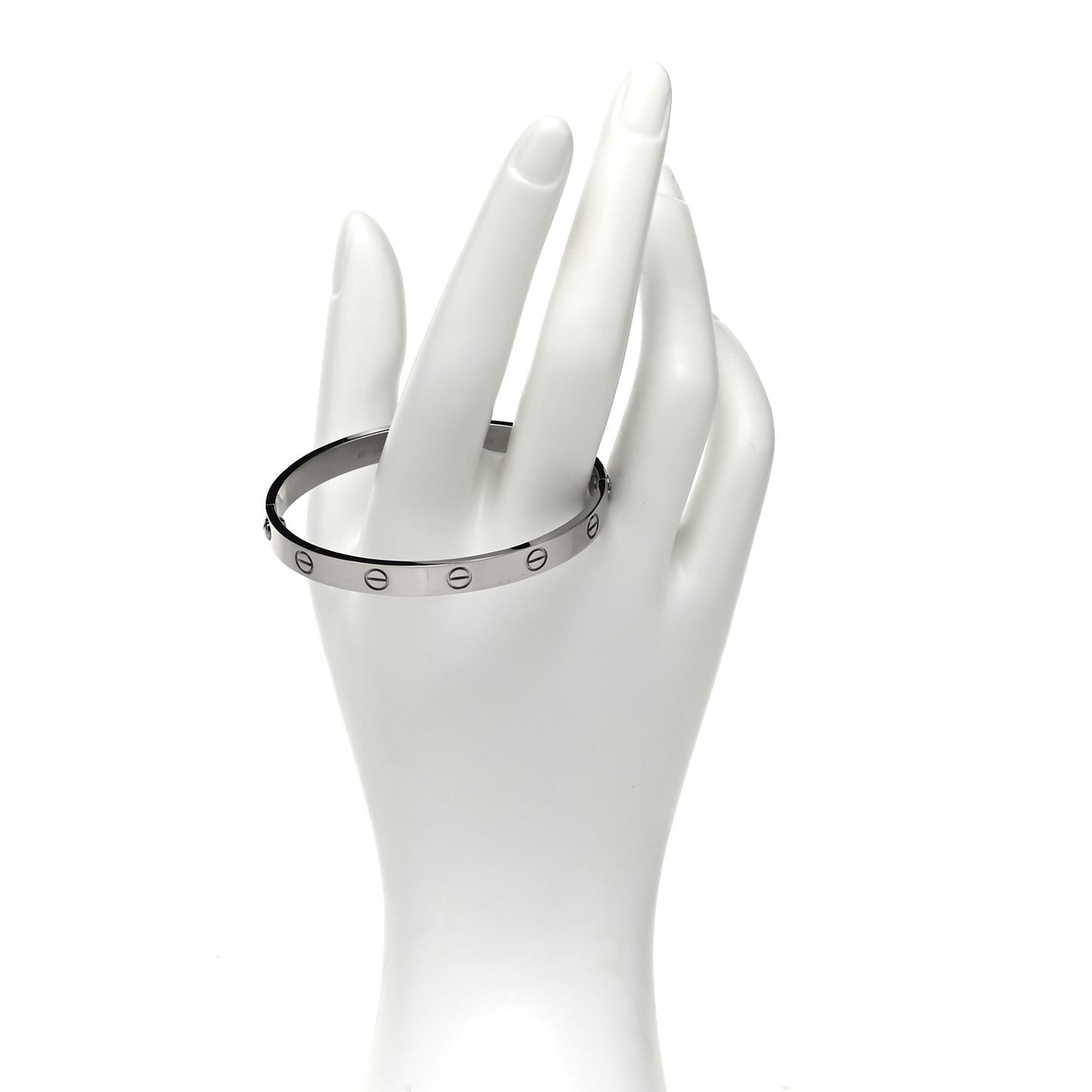 18K White Gold LOVE Bracelet 17