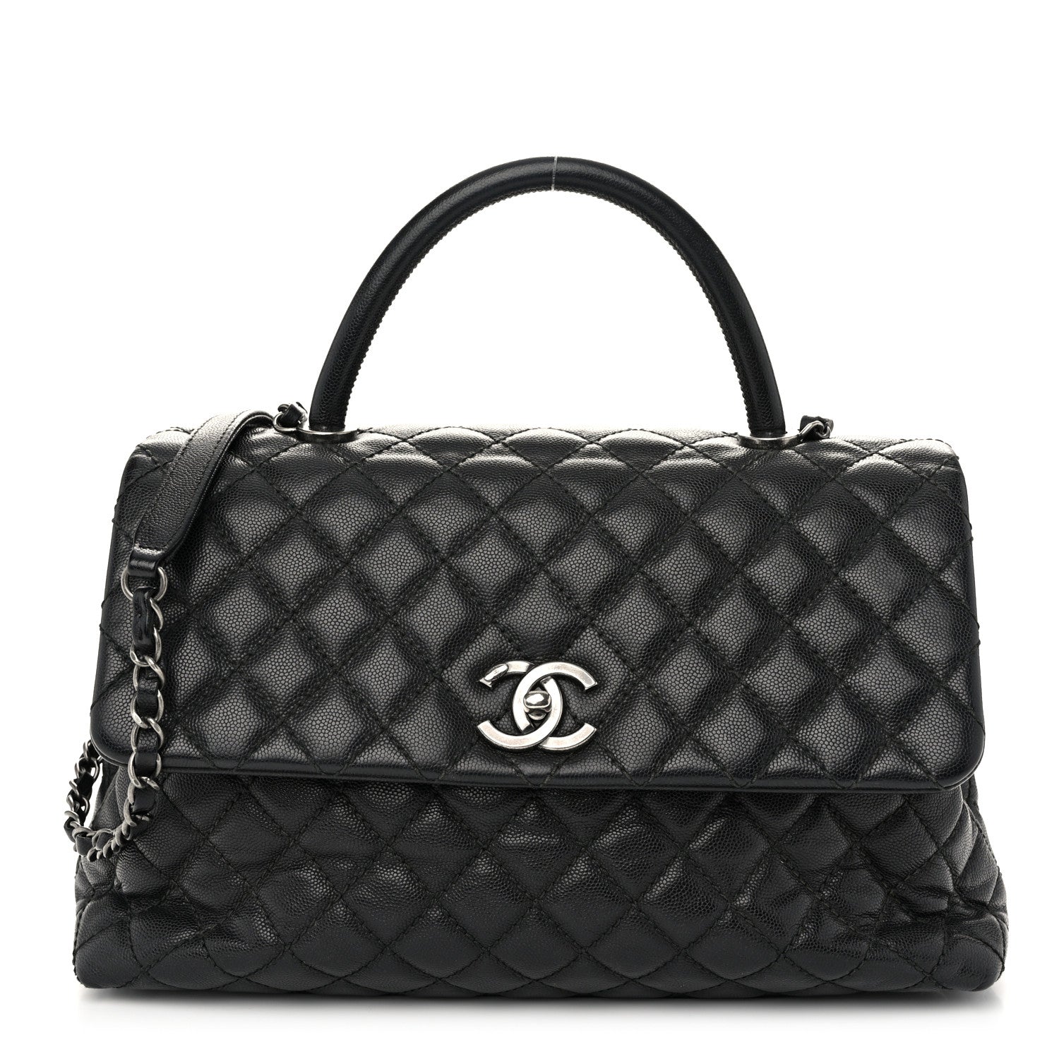Chanel Caviar Quilted Medium Coco Handle Flap Black 1 of 10