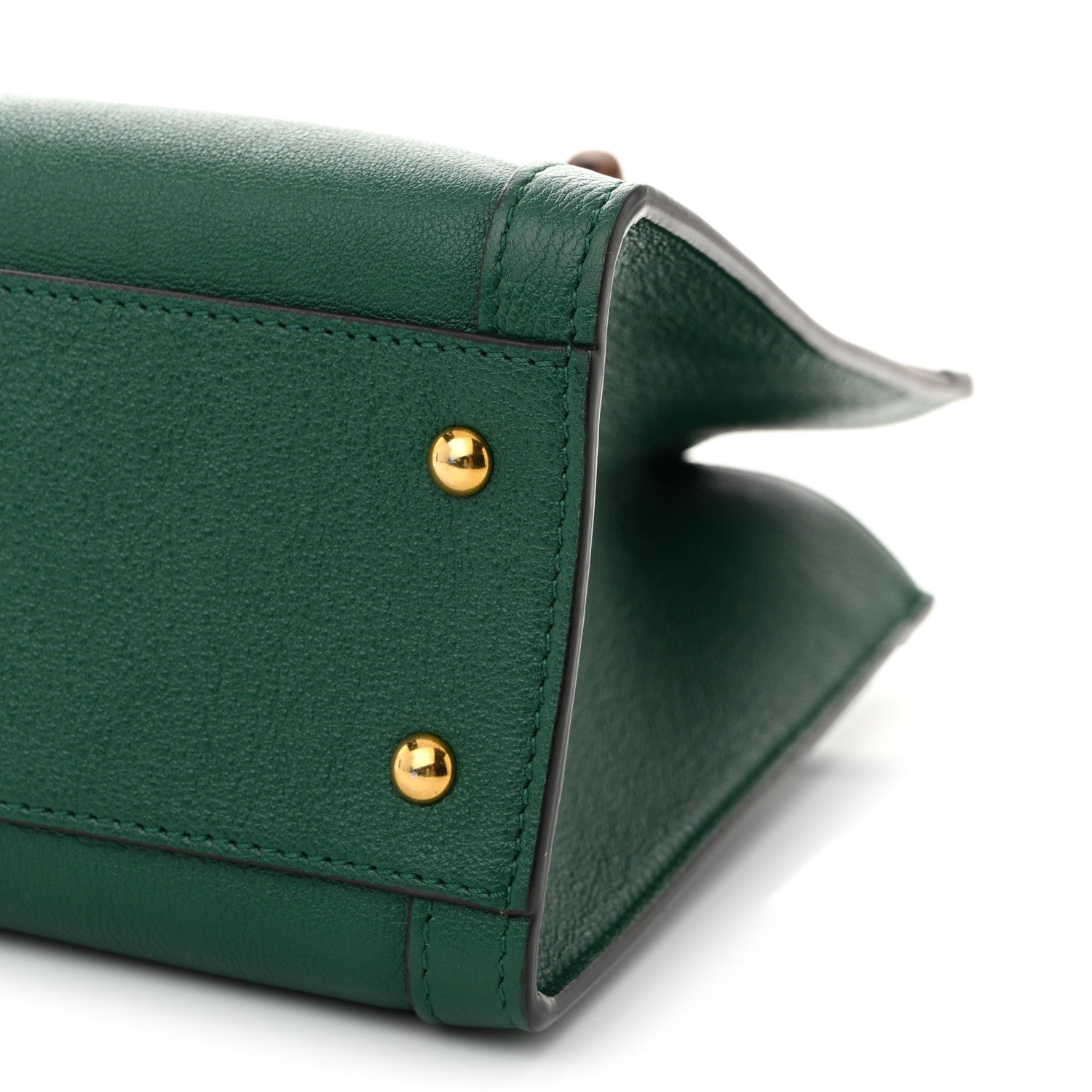Gucci Wonka Grain Calfskin Small Diana Tote Bag Green Yellow Fluo