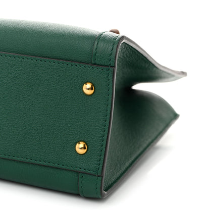 Gucci Wonka Grain Calfskin Small Diana Tote Bag Green Yellow Fluo 10 of 10