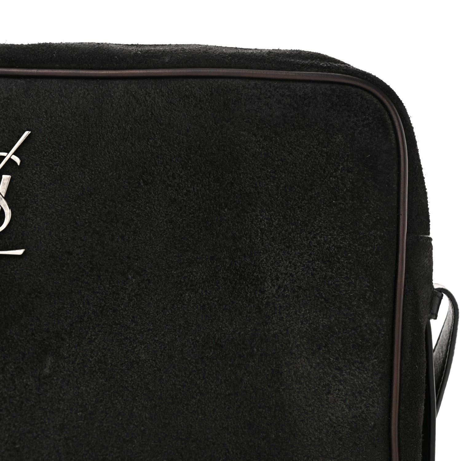 Saint Laurent Suede Flat Messenger Bag Black 12 of 15