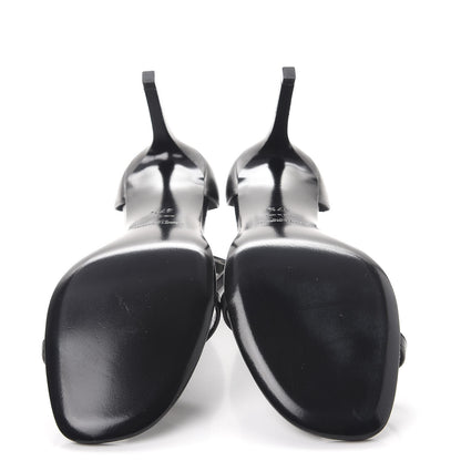 Saint Laurent Calfskin Jane 80 Ankle Strap Sandals 37.5 Black 5 of 9