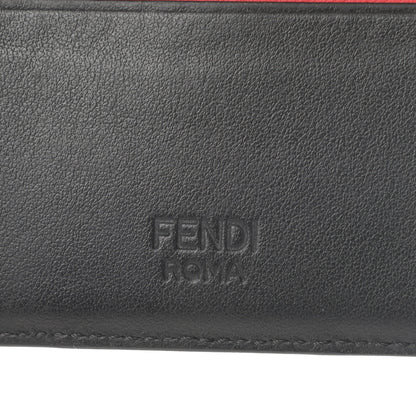 Fendi Vitello Century Monster Eyes Inlay Card Holder Black Giallo Rosso 6 of 9