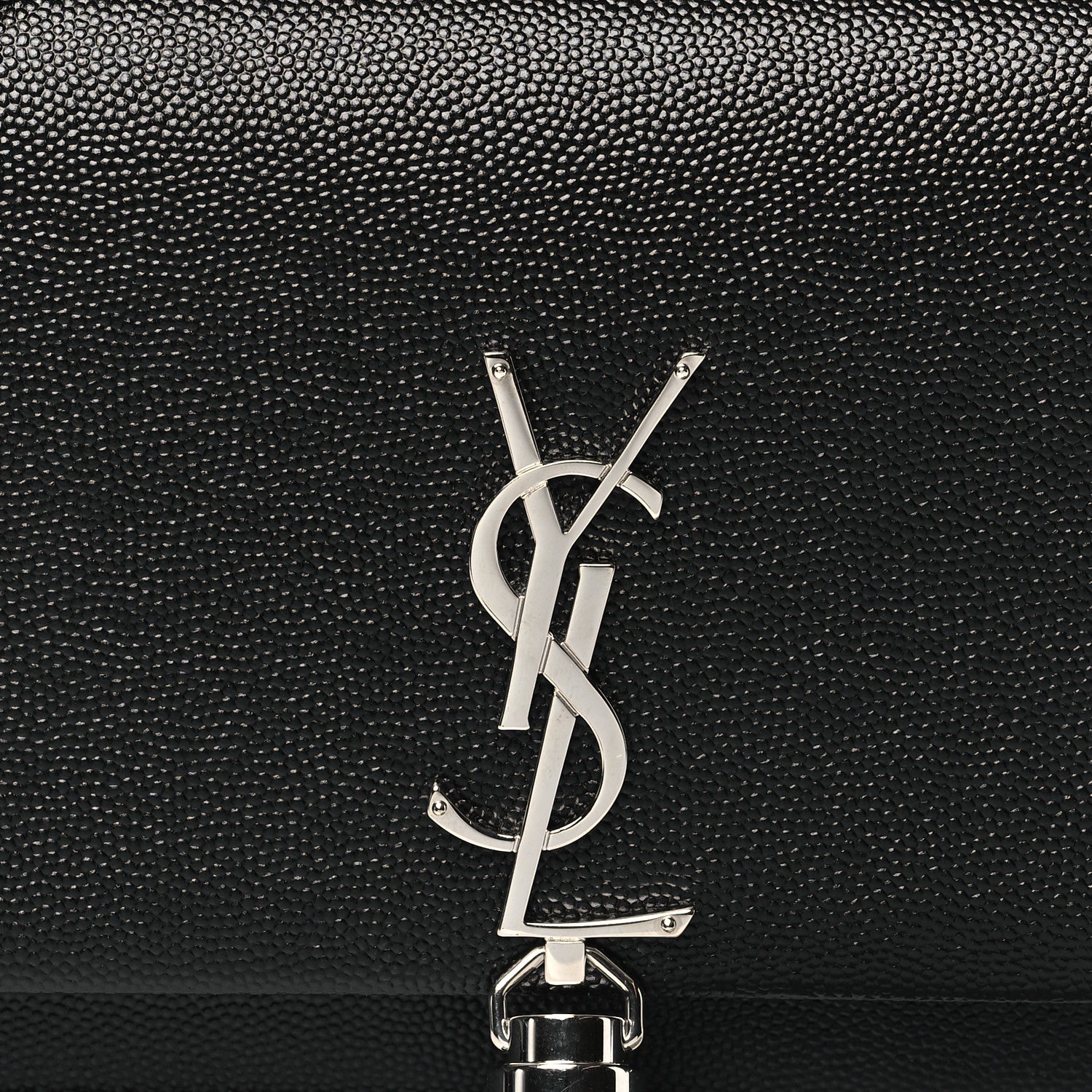 Saint Laurent Grain De Poudre Classic Monogram Kate Tassel Chain Wallet Black 7 of 9