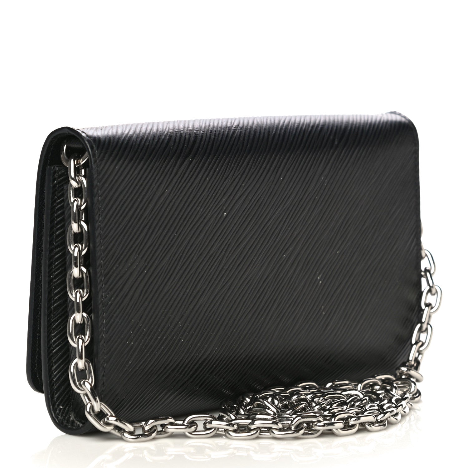 Louis Vuitton Epi Twist Chain Wallet Black 3 of 18