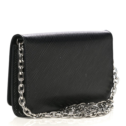 Louis Vuitton Epi Twist Chain Wallet Black 3 of 18