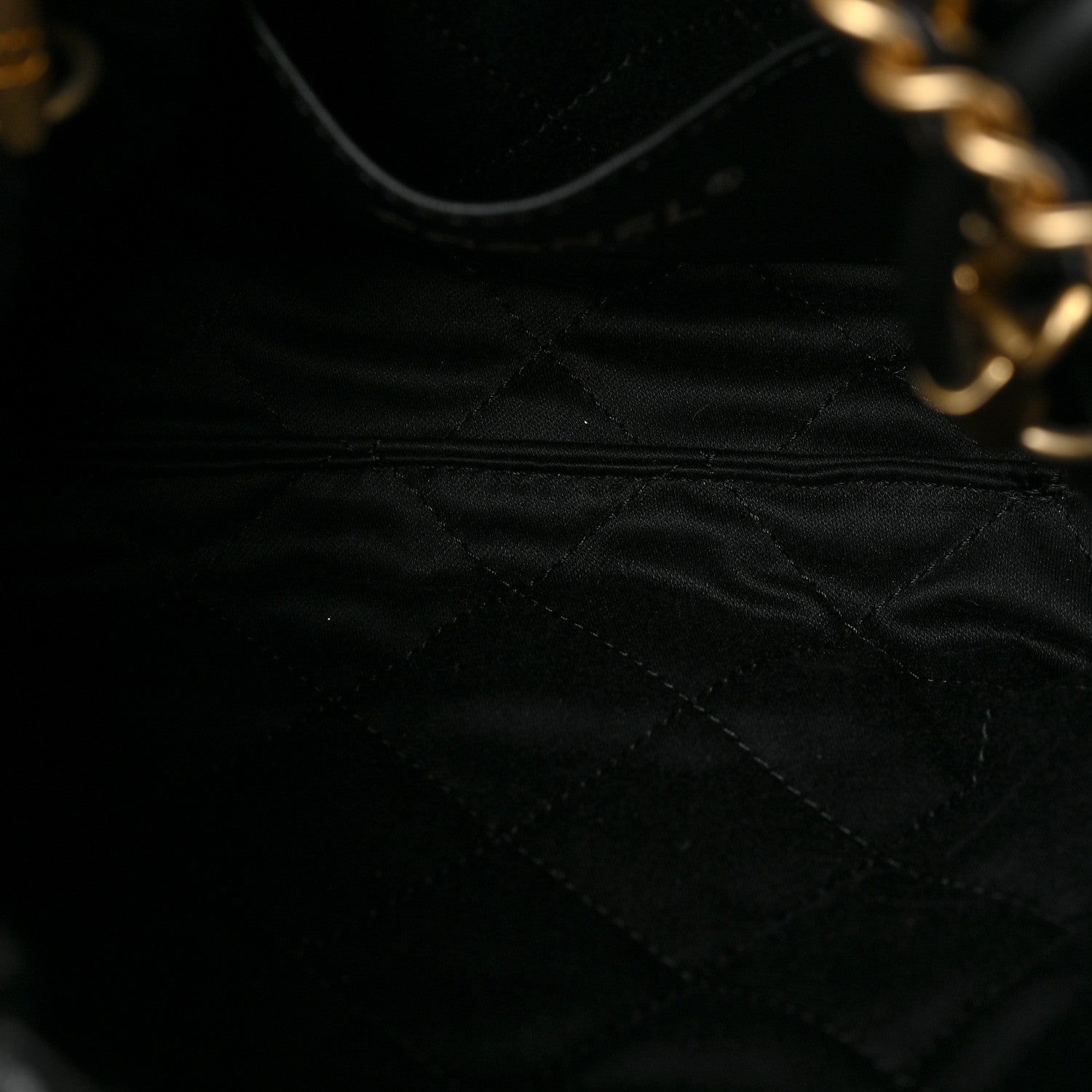 Chanel Shiny Crumpled Calfskin Quilted Pearl Mini Chanel 22 Black 5 of 9