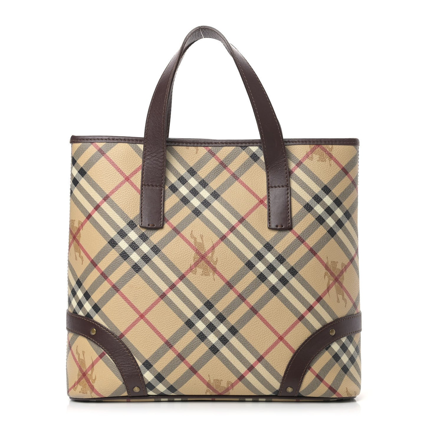 Haymarket Check Studded Tote Chocolate