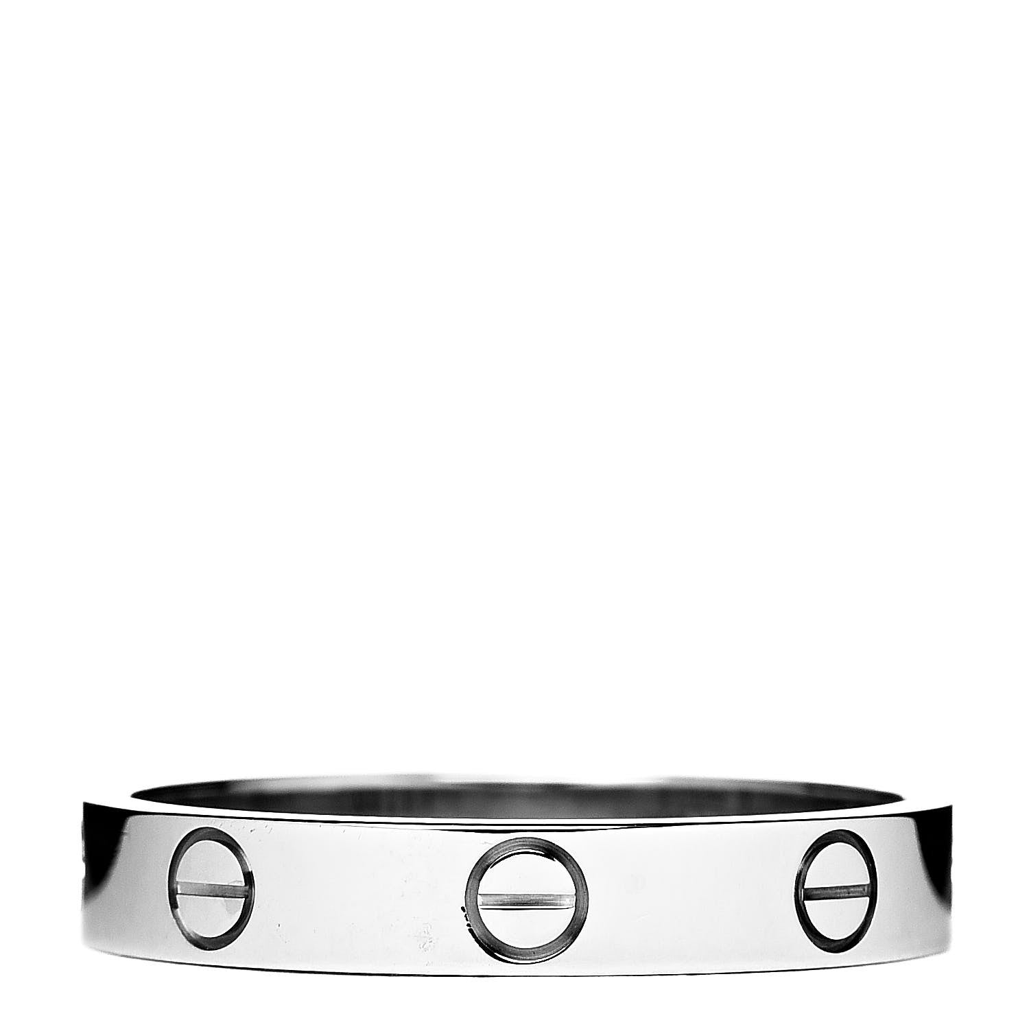 Cartier 18K White Gold 3.5mm LOVE Wedding Band Ring 59 8.75 1 of 6