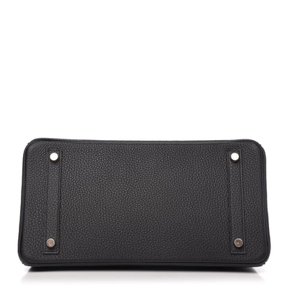 Hermes Taurillon Novillo Shiny Niloticus Crocodile Birkin Touch 30 Black 6 of 32