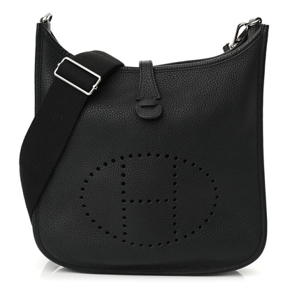 Hermes Taurillon Clemence Evelyne III PM Black 1 of 9