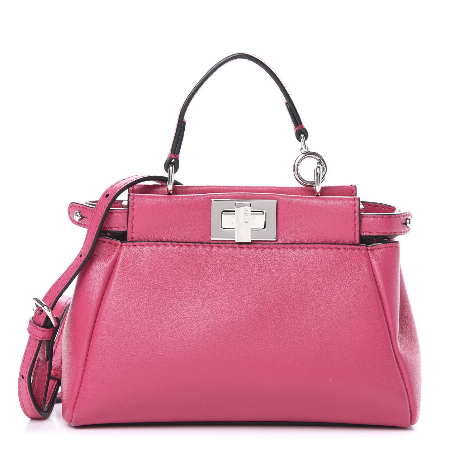 Nappa Micro Peekaboo Iconic Satchel Magenta