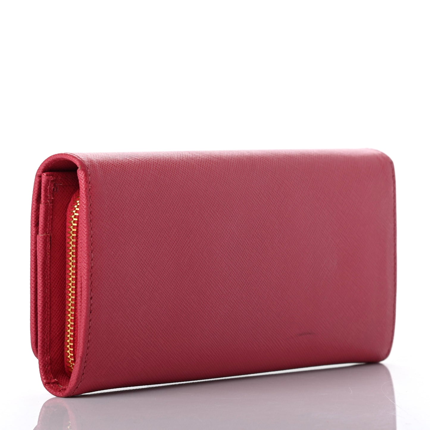Saffiano Metal Continental Flap Wallet Peonia