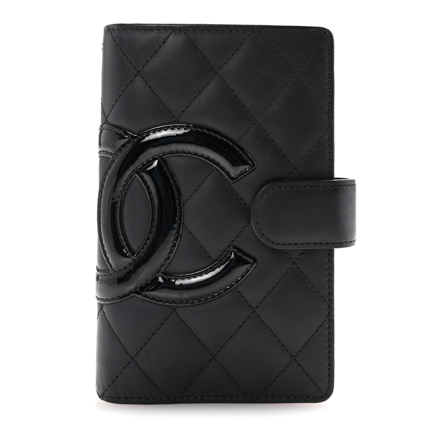 Calfskin Cambon Zipped Pocket Wallet Black