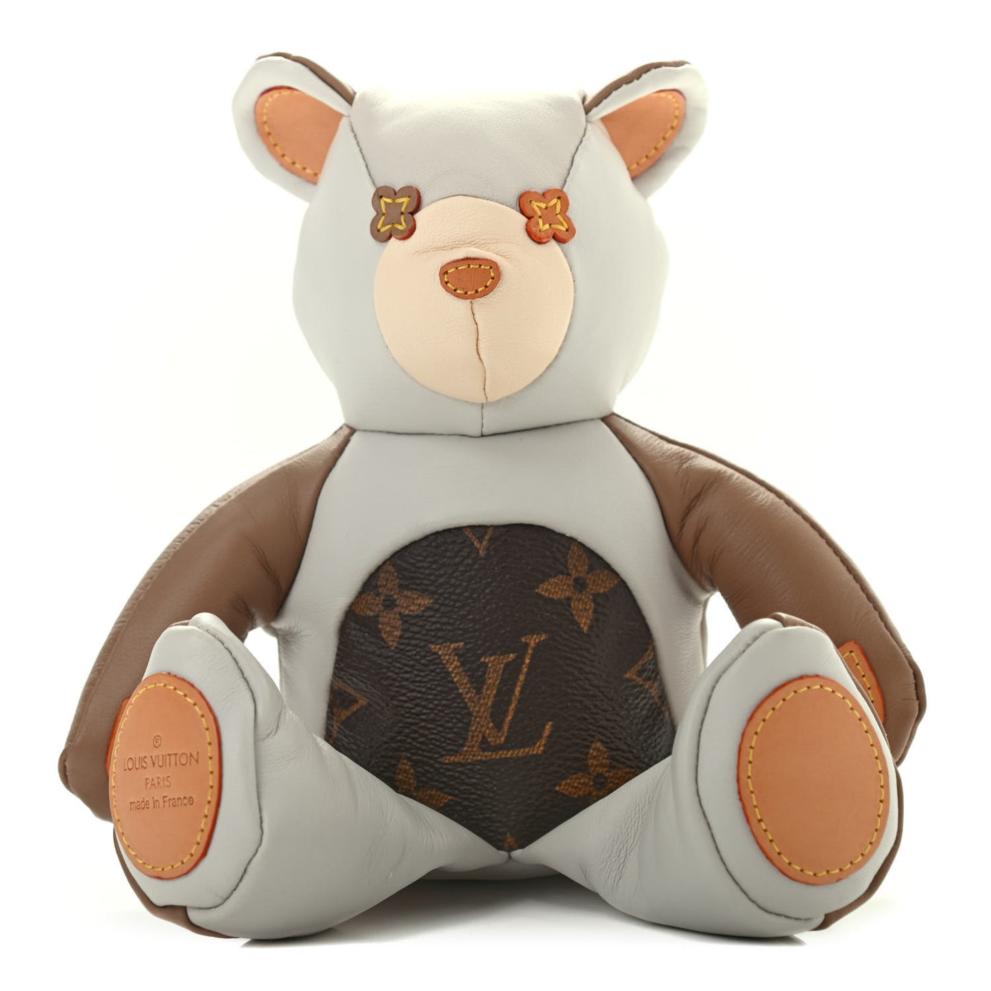 Calfskin Monogram Doudou Louis Bear Beige