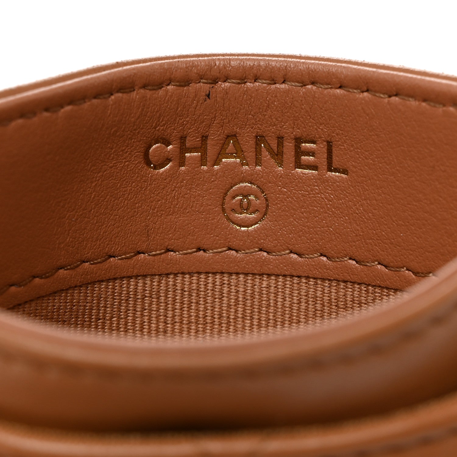Chanel Lambskin Quilted Chanel 19 Card Holder Brown 6 of 11