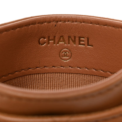 Chanel Lambskin Quilted Chanel 19 Card Holder Brown 6 of 11