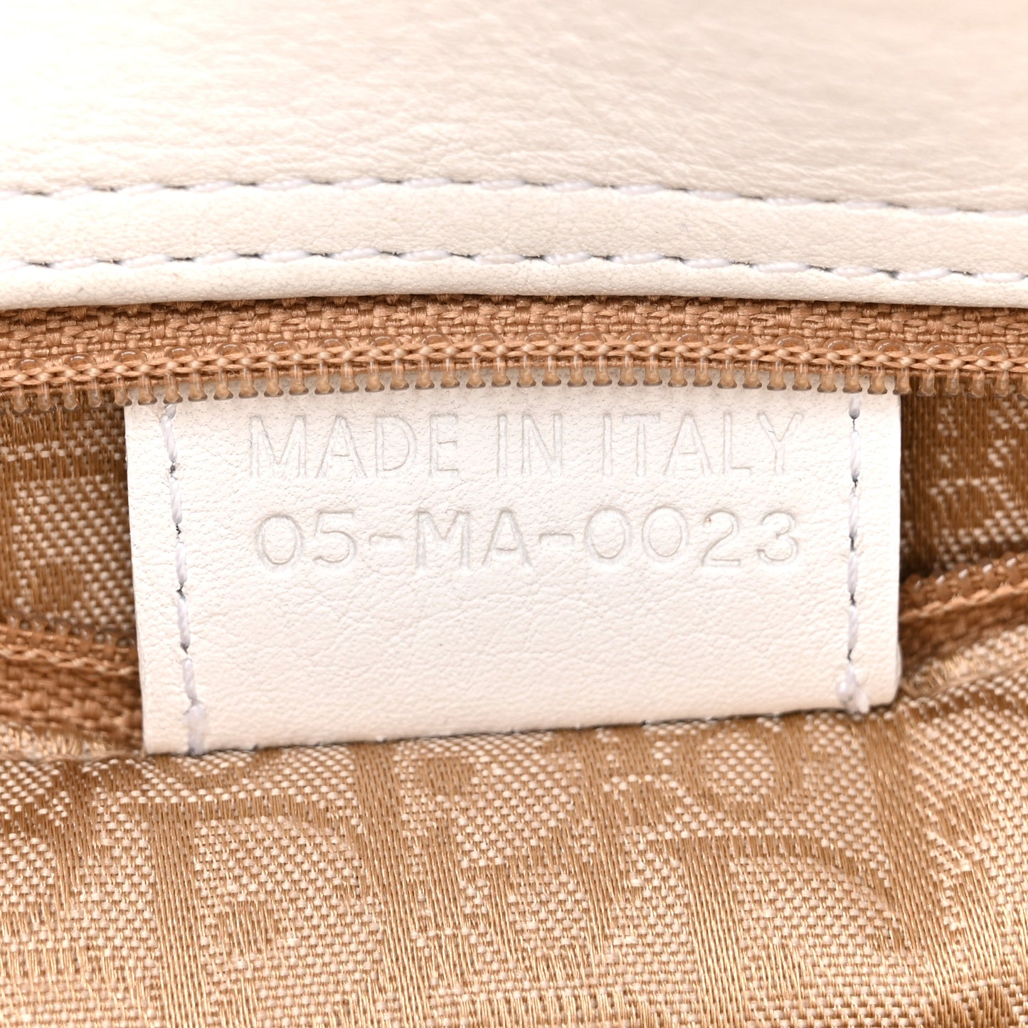 Calfskin Soft Lady Dior East West White