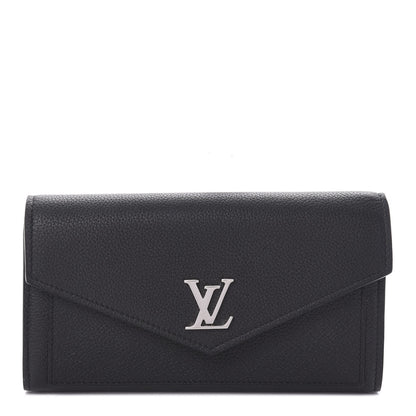 Louis Vuitton Soft Calfskin My Lockme Wallet Black 1 of 7