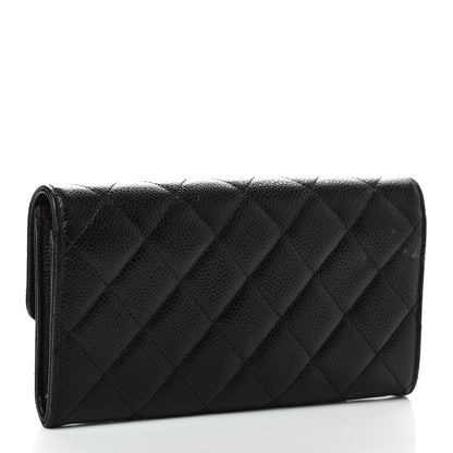 Chanel Caviar Quilted Large Flap Wallet Black 3 of 9