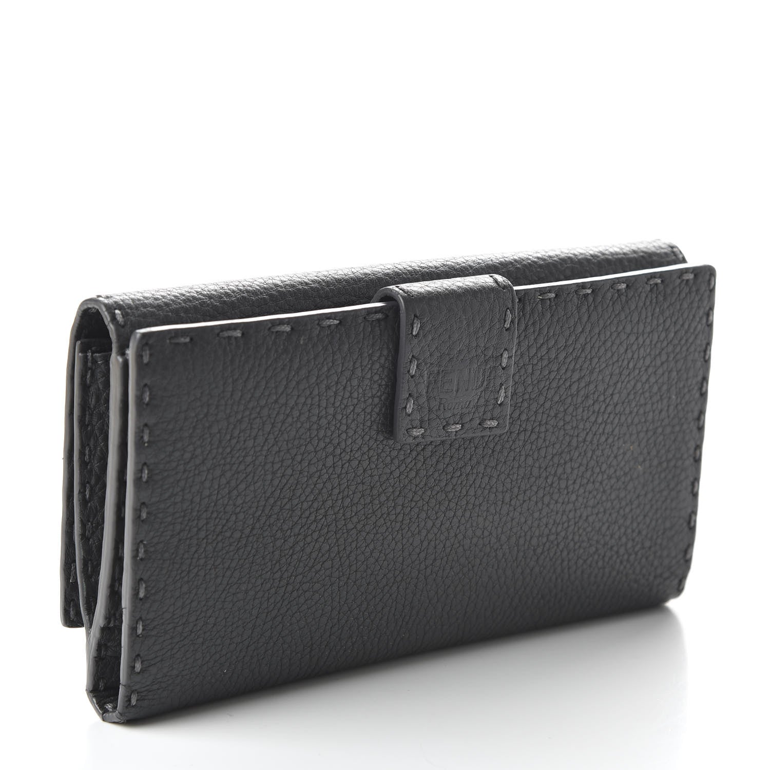 Fendi Cuoio Romano Selleria Peekaboo Continental Wallet Asfalto 6 of 22