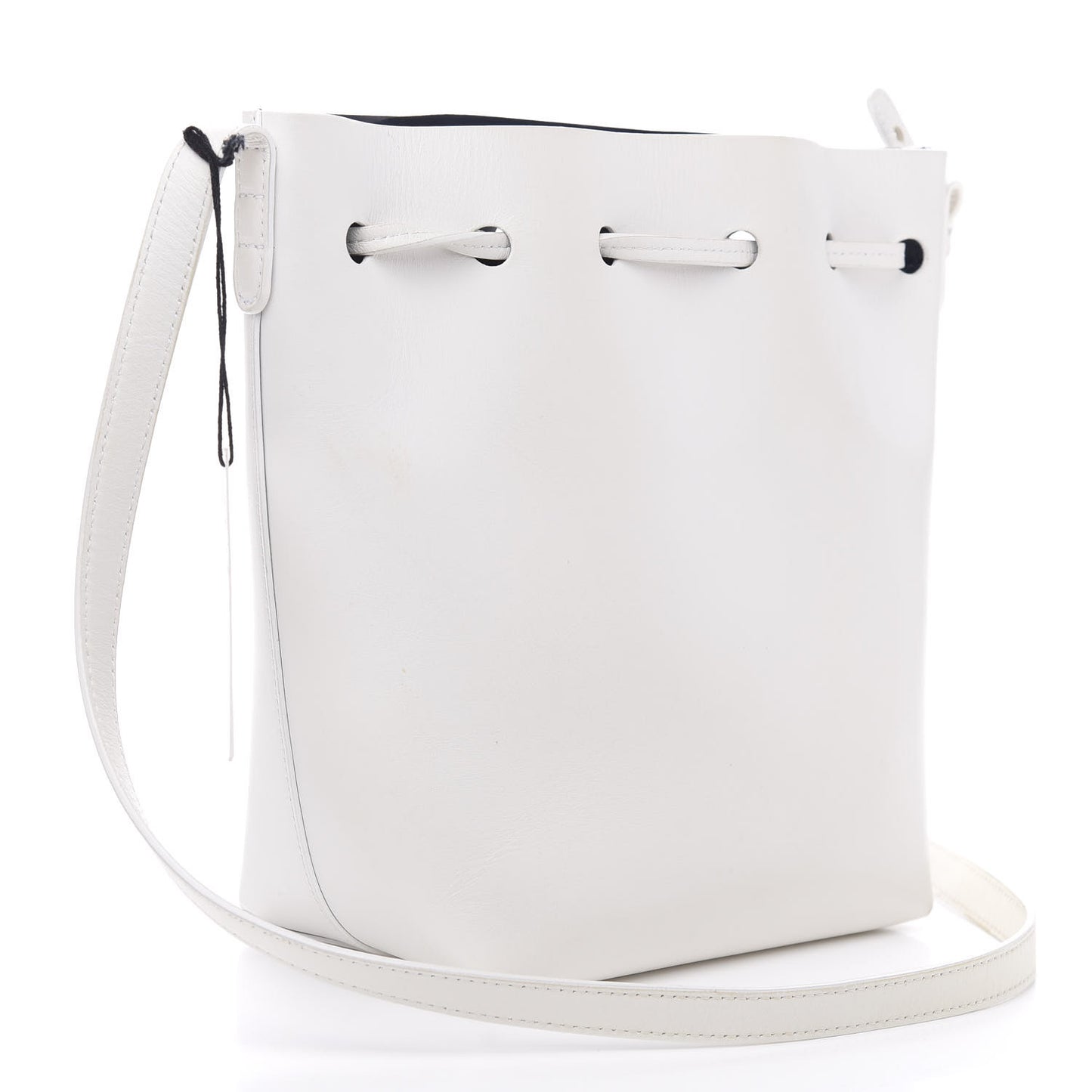 Calfskin Mini Bucket Bag White