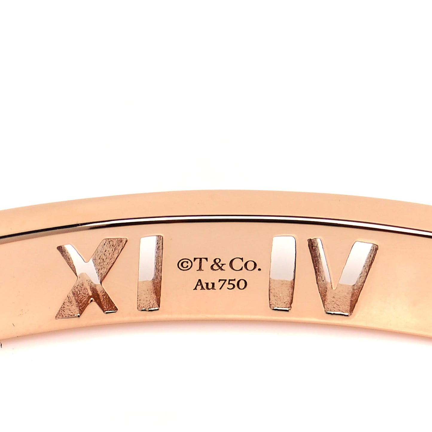 18K Rose Gold Diamond Atlas Pierced Hinged Bangle Bracelet